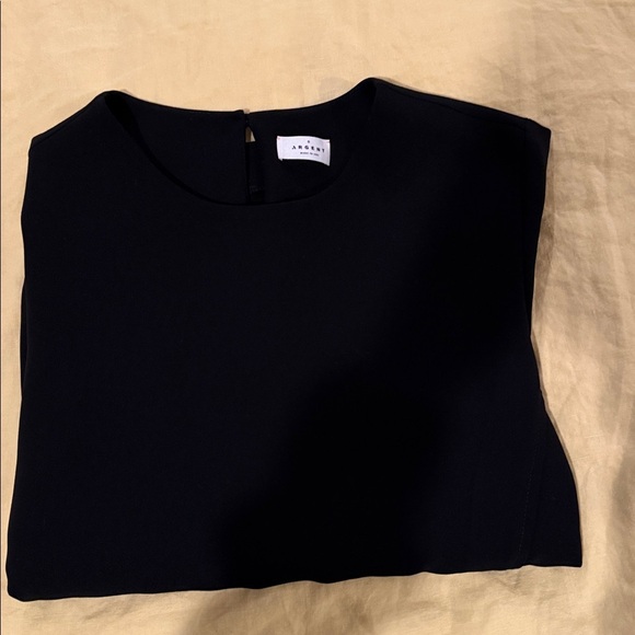 Argent Black Asymmetrical Short-Sleeve Top – Size 8 (Workwear) - Picture 7 of 7